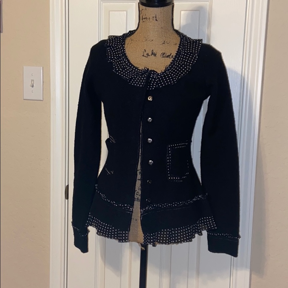 Vintage  black Polkadot sweater